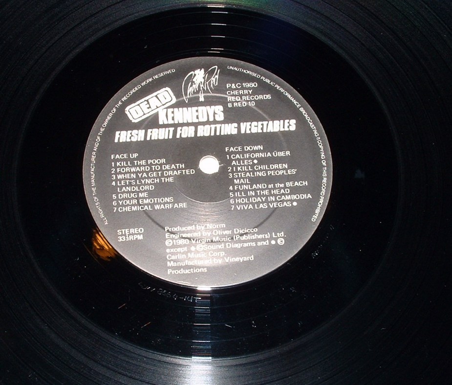 DEAD KENNEDYSFRESH FRUIT FOR ROTTING VEGETABLES LP 1980 CHERRY RED
